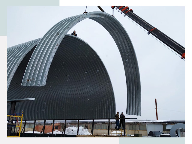 Полукруглые ангары в Ростове-на-Дону